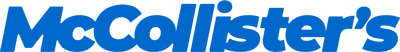 McCollisters Blue text logo spelling McCollisters in a bold, italicized font on a light background.